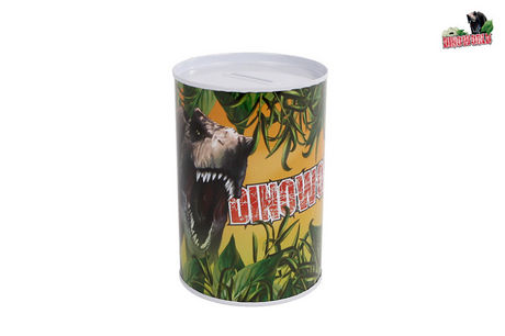 Spaarpot dinoworld metaal