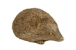 Sculptuur egel l goud polystone 15x10x7cm