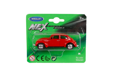 Welly vw classical beetle die cast 1:60 2 assorti