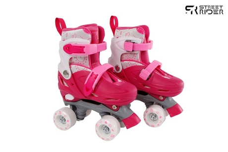 Street rider rolschaatsen roze verstelbaar, maat 31-34