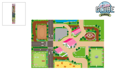 Kids globe speelkleed paarden manege xxl 100x150cm