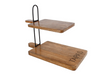 Etagere tapas naturel zwart hout metaal 23x45x34cm