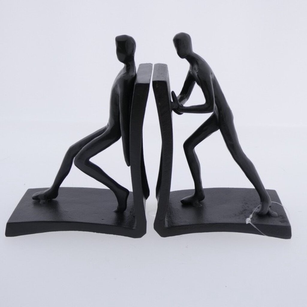 Gifts Amsterdam Boekensteun Sculptuur Push Zwart Metaal 23x7x 15,5cm