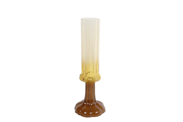 Vaas eline m bruin crme glas 9x9x26cm