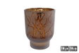 Theelichth twig l bruin glas 10x10x12,5cm
