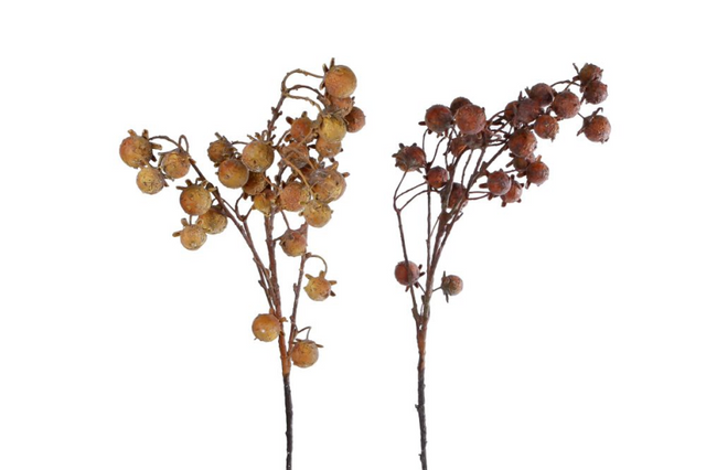Kunstbloem pomegranate groen bruin 2 assorti 90cm