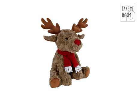 Take me home eland grijs zittend s pluche 28cm