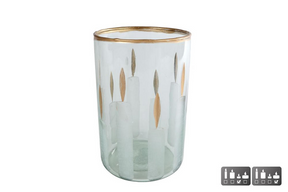 Theelichthouder candles l helder wit glas 10x10x15cm