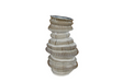 Vaas modern s bruin creme aardew 16,5x16x28,7 cm