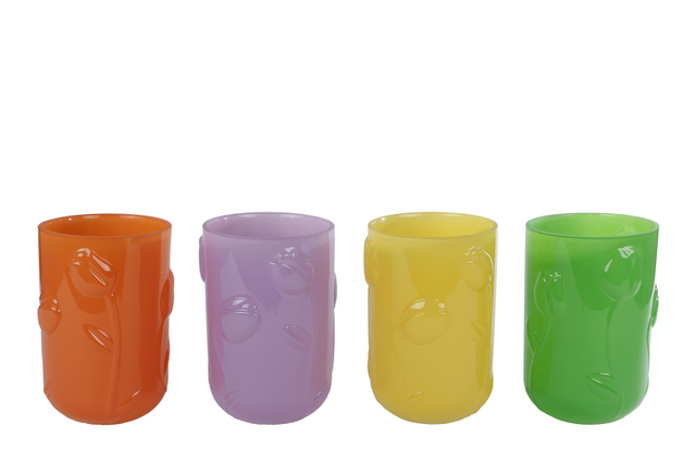 Vaas fem 4 assorti kleur