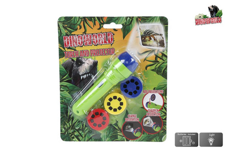 Dinoworld projector 24 afbeeldingen met zaklamp 11,5cm