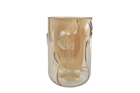 Vaas windlicht fem luster amber glas 13,5x13,5x18,5cm