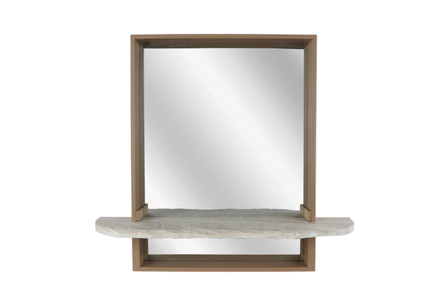Spiegel beth taupe hout 45x15x50cm
