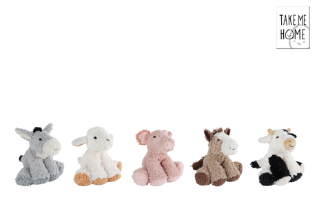 Take me home boerderij dieren pluche 5ass 16cm