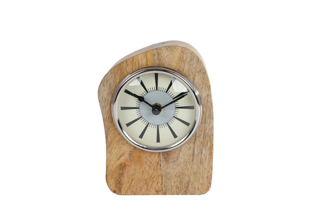 Klok jessy s naturel hout 13x6,5x15cm