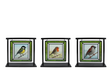 Deco suncatcher bird glas-in-lood metaal 30x6x27,5cm 3ass.