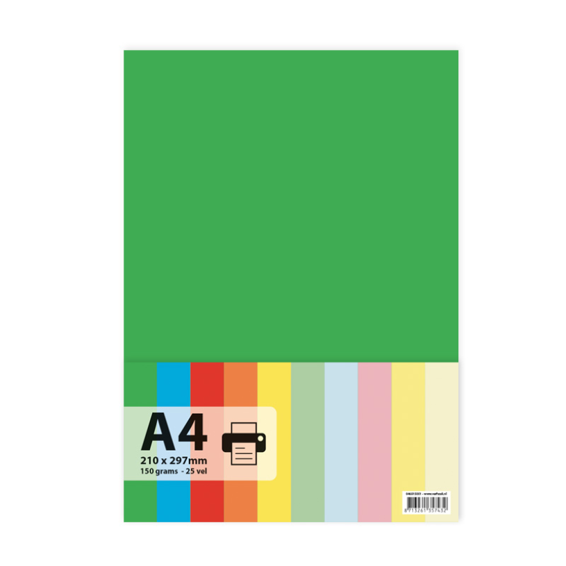Papier a4 150gr 25 vel - groen