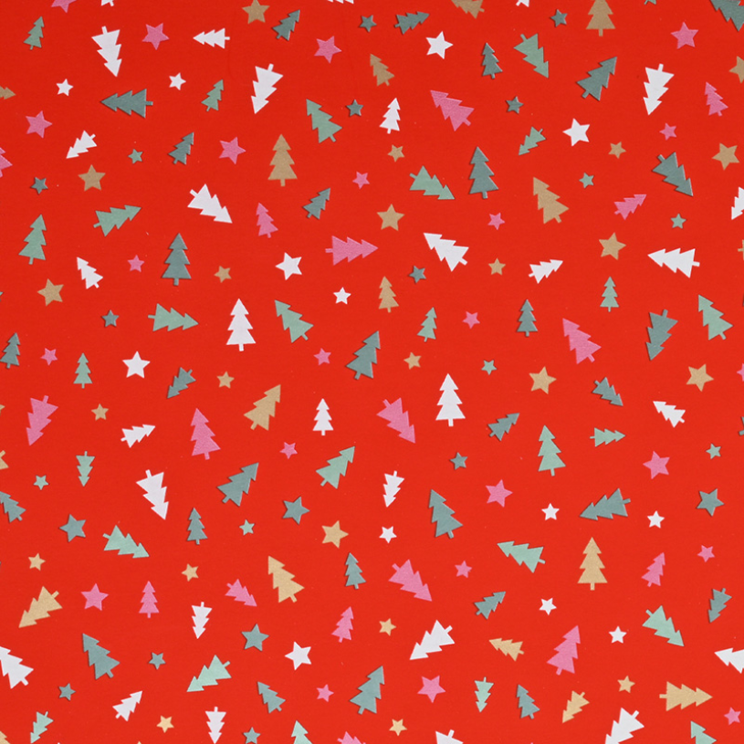 Apparaatrol kerst bomen mix rood 150mx30