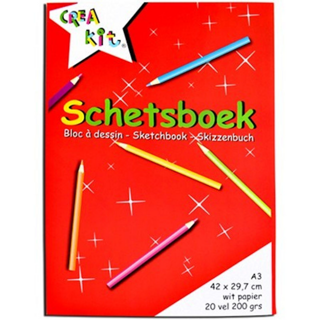 Schetsboek crea-kit a3 20 vel 200gr