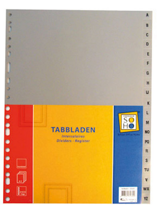 Soho tabbladen 23r a-z plastic