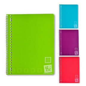 Soho collegeblok pp 10mm ruit sp 23r 2 stuks