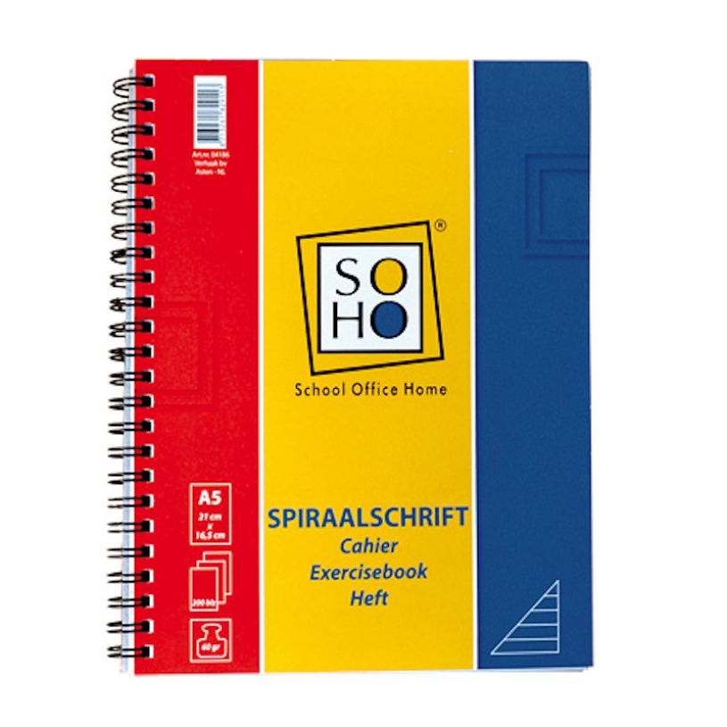 Soho schrift a5 spiraal 200blz
