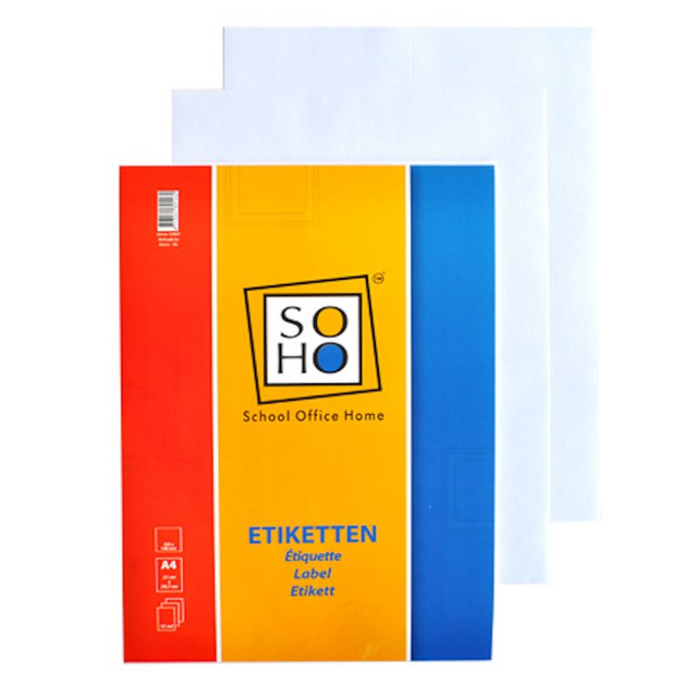 Soho etiketten a4 105x148mm 10 vel a 4 stuks