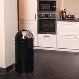 Eko Eko Waste Bin con tapa de presión 40 L Negro