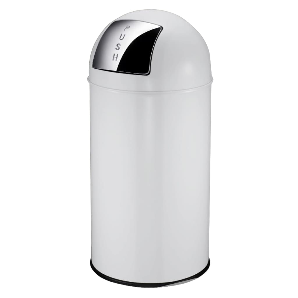 Eko Eko Waste Bin con tapa de presión 40 L blanco