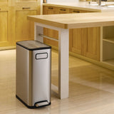 Eko eko pedal bin ecofly 45 l sat de plata