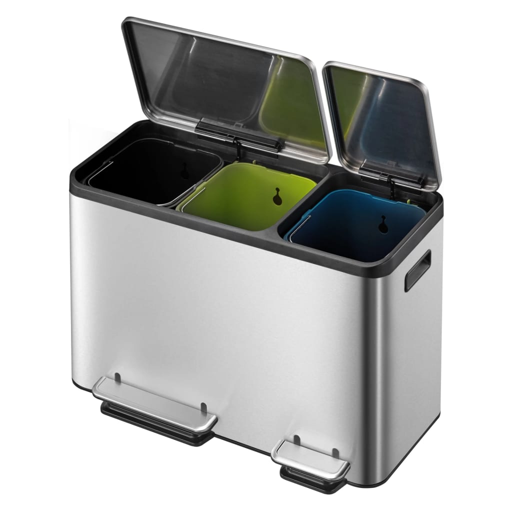 Eko eko pedal bin ecocasa 3x15 l sat de plata