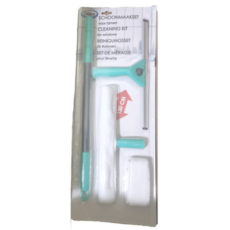 Aqua laser raamwisserset | complete set raamwissers | raamwisser met telescopische steel 130 cm