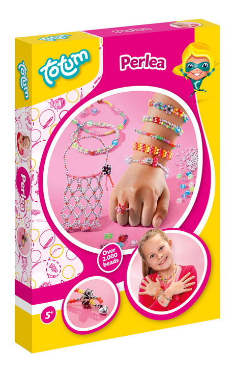 Totum perlea kralen set voor sieraden en accessoires - 2000+ kralen - speelgoed kinderen - knutselen - voor meisjes - vanaf 5 jaar