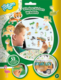 Totum verplaatsbare raamstickers - 45+ stuks - wilde dieren - met speelachtergrond - speelgoed kinderen - knutselen - voor meisjes en jongens - ook voor kleuters - vanaf 3 jaar