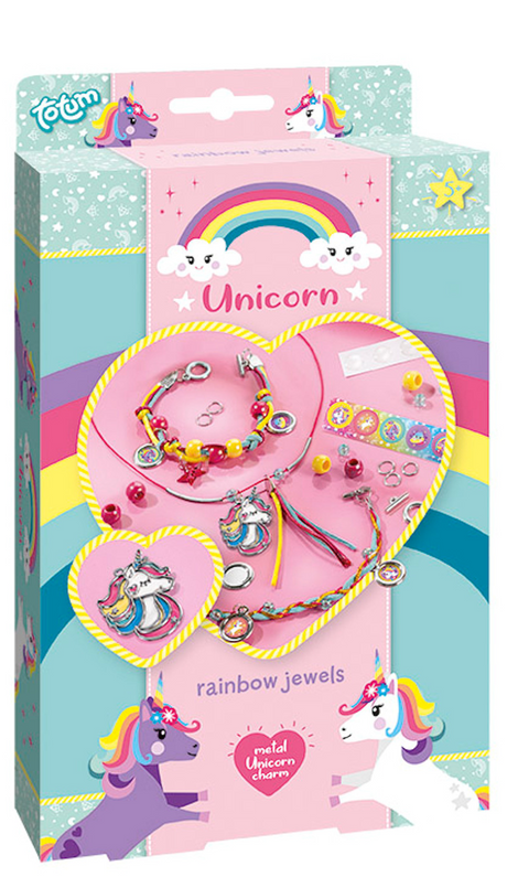 Totum unicorn sieraden maken - 2 armbandjes en 1 ketting - 25-delig - met metalen eenhoornbedel - speelgoed kinderen - knutselen - voor meisjes - vanaf 5 jaar