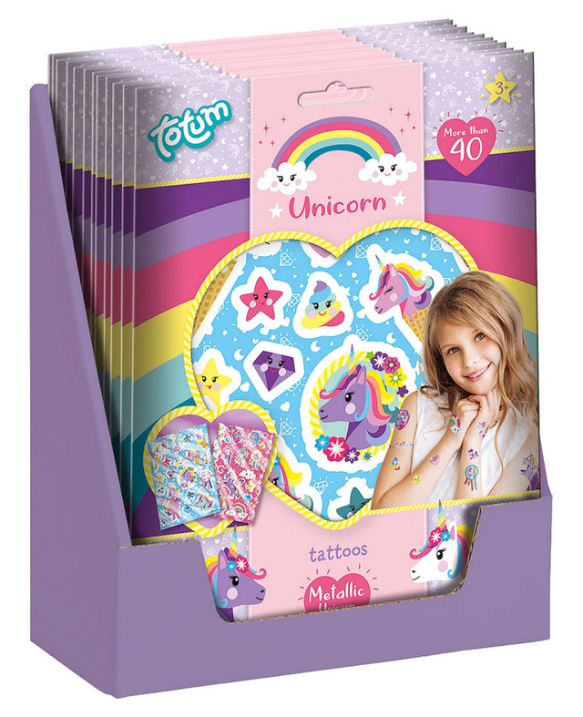 Totum unicorn metallic tattoos