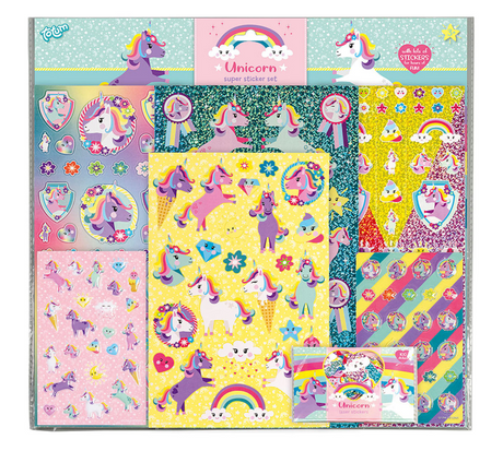 Totum unicorn super sticker set