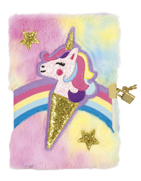 Totum unicorn geheim dagboek met slot - 21 x 15 cm - 70 gelinieerde pagina's - met 2 sleutels - speelgoed kinderen - voor meisjes - ook voor kleuters - vanaf 3 jaar