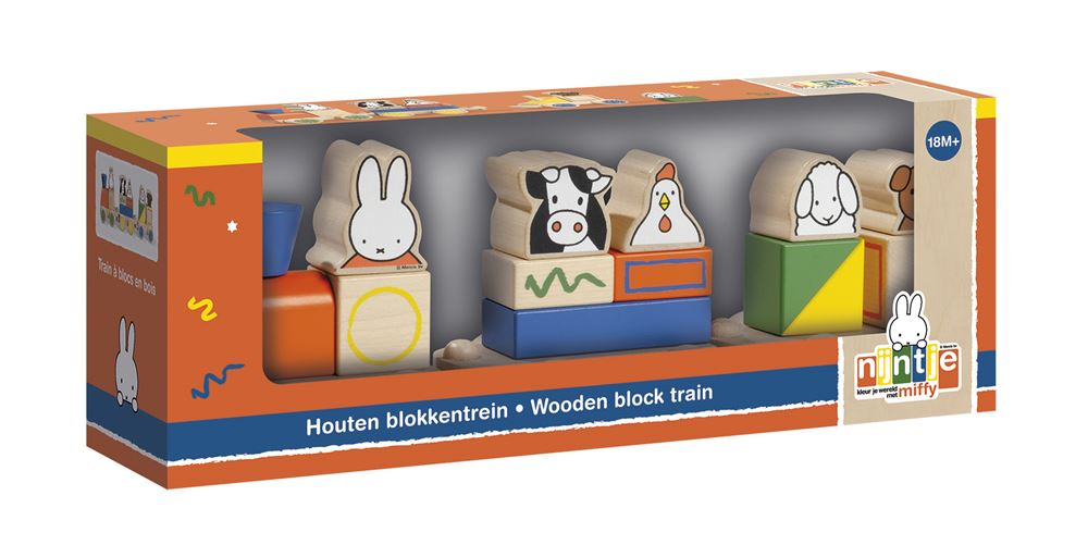 Bambolino toys nijntje houten blokkentrein. 3+
