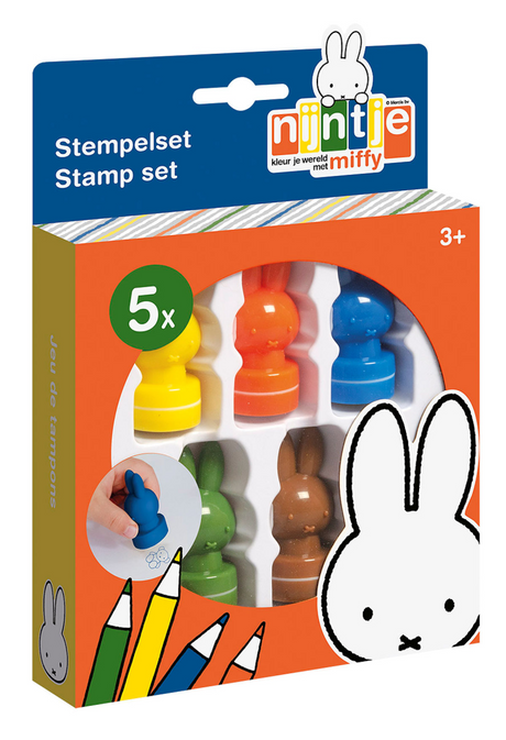 Bambolino nijntje zelfinktende stempels - 5 stuks - peuter en kleuter speelgoed - knutselen - voor meisjes en jongens - vanaf 3 jaar - speelgoed kinderen - toys
