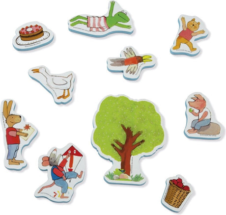 Bambolino kikker badspeelgoed met drijvende foamfiguren - plakt op tegels - opbergnet met zuignappen - peuter en kleuter speelgoed - voor meisjes en jongens - vanaf 1 jaar - speelgoed kinderen - toys