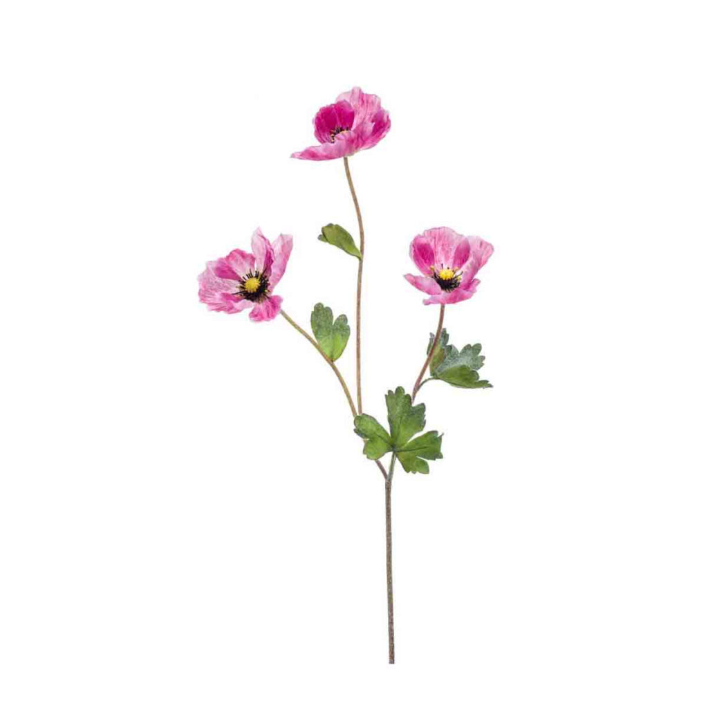 Fiore artificiale di base Klaproos 70 cm fucsia