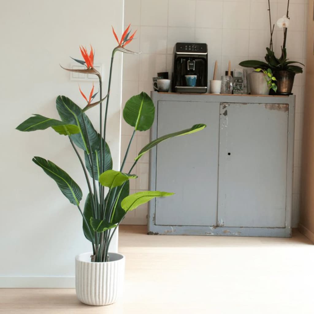 Emerald Emerald Art Plant with pot and flowers Strelitzia 120 cm