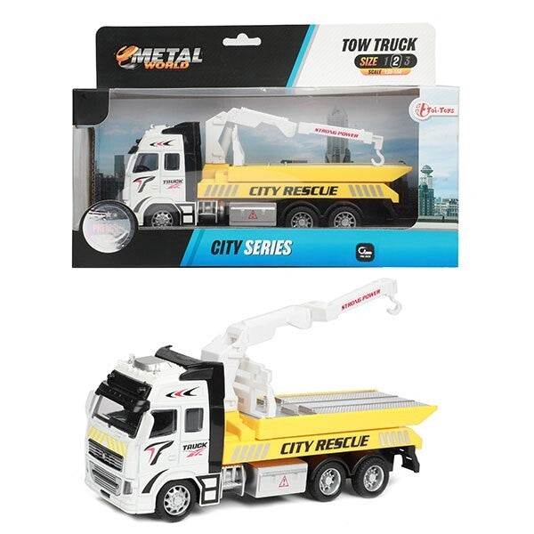 TOI-TOYS TOWR TRUCK METAL Junior 25 x 12 cm żółty biały czarny