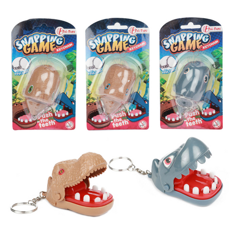 Toi-toys spel -bijtend dier- aan sleutelhanger 12ass