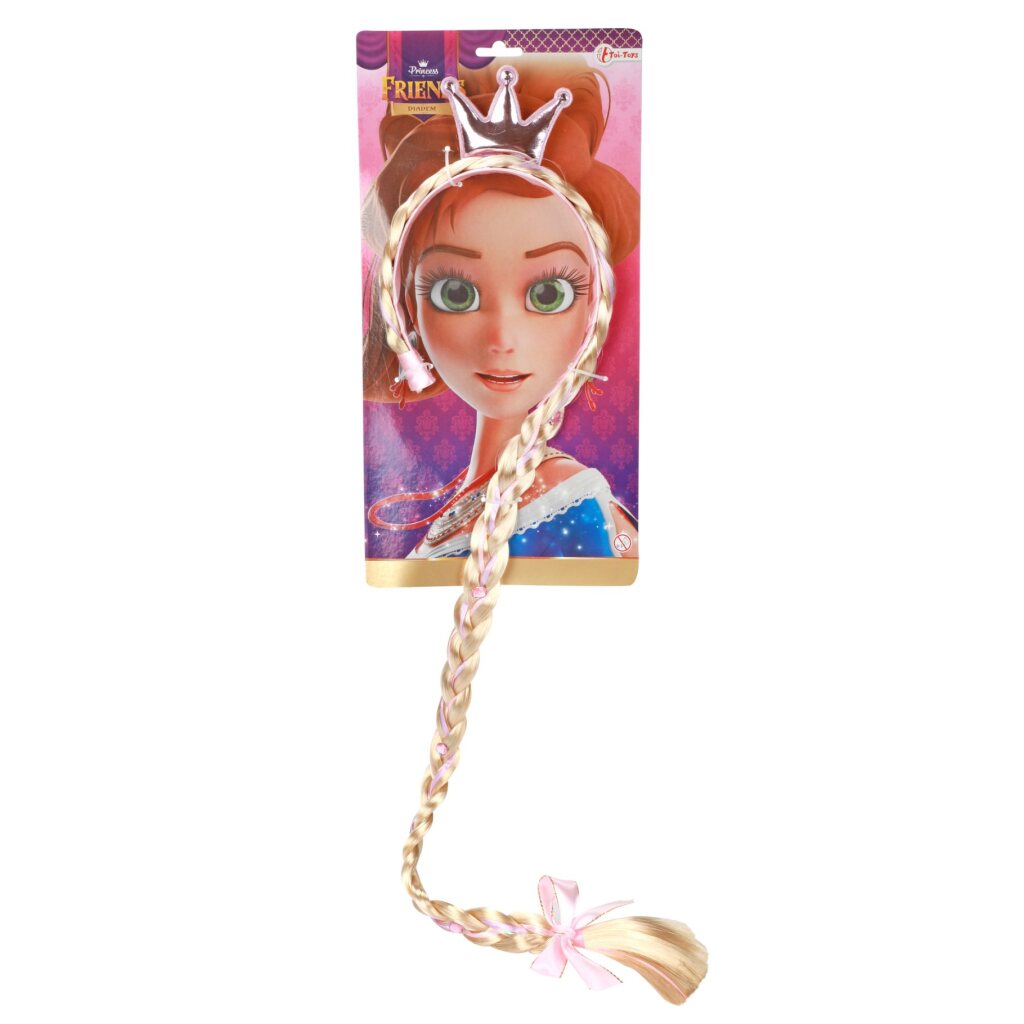 TOI-TOYS Amici Diadem con treccia e corona lunghe