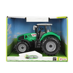 Toi-toys tractor met frictie groen, 19cm