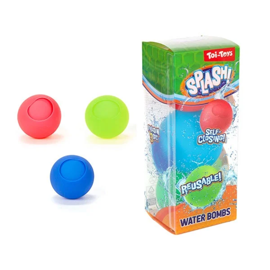 Splash Waterballon reutilizable y auto -lastas 3 piezas