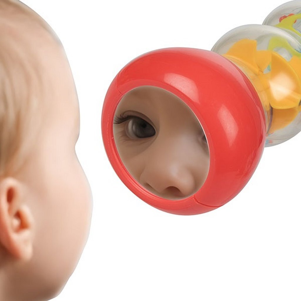 Toi-toys kleng Stäre ruppeg rattle mat Spigel