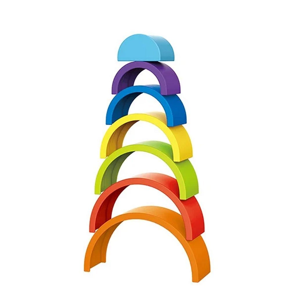 Toi-toys little regenboog stapeltoren 7-delig